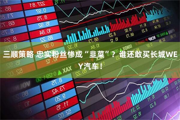 三顺策略 忠实粉丝惨成“韭菜”？谁还敢买长城WEY汽车！