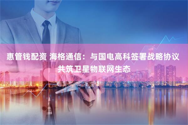 惠管钱配资 海格通信：与国电高科签署战略协议 共筑卫星物联网生态