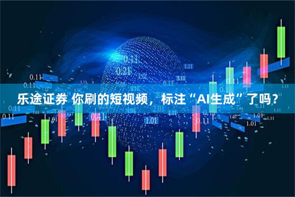 乐途证券 你刷的短视频，标注“AI生成”了吗？
